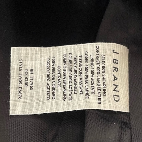 J brand jacket Ailith lamb leather and fur shearling - Picture 10 of 10